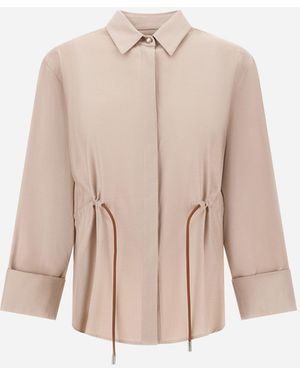 Herno Wool And Silk Shirt - Natural