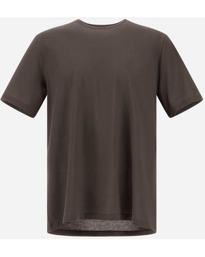 Herno Jersey Crepe T-Shirt - Grey