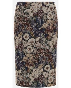 Herno Rock Aus Jacquard Mit Floralem Motiv - Weiß