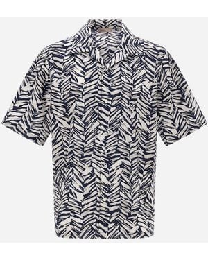 Herno CAMICIA RESORT IN COTTON SEASONAL PRINT - Grigio