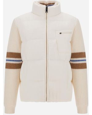 Herno Jacke Aus Kaschmir, Seide Und Nylon Mit Changierendem Effekt - Natur