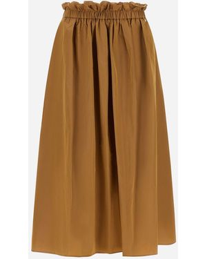 Herno New Techno Taffeta Skirt - Natural
