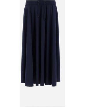 Herno Skirt In Light Nylon Stretch - Blue
