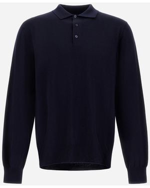 Herno Merino Wool Polo Shirt - Blue