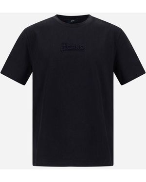 Herno Compact Jersey T-Shirt - Blue