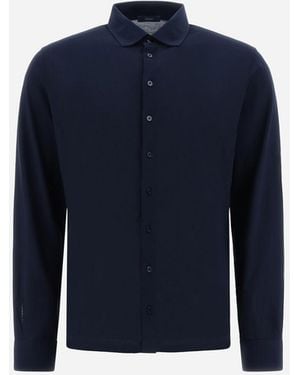 Herno Shirt In Crepe Jersey - Blue