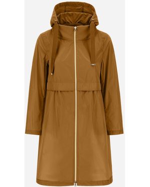 Herno New Techno Taffeta Long Parka - Natural