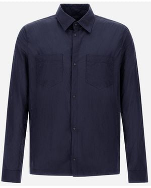 Herno Shacket In Micro Ripstop Nylon - Blue