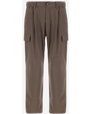 Herno Resort Stretch Comfort Nylon Cargo Trousers - Brown