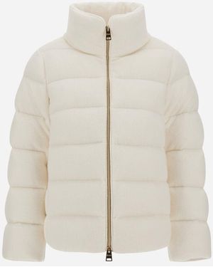Herno Chaqueta De Shiny Knit Effect - White