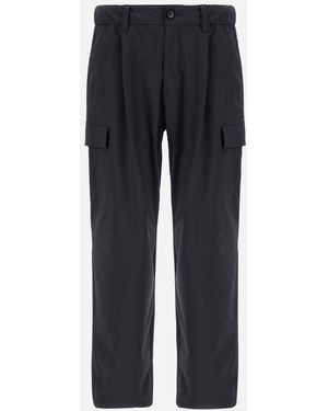 Herno Resort Stretch Comfort Nylon Cargo Trousers - Blue