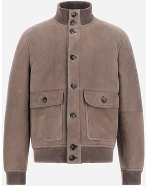 Herno Jacke Aus Shearling - Braun
