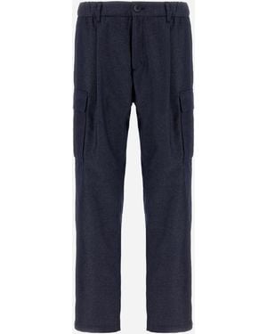 Herno Denim-Effect Cotton Pants - Blue