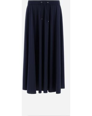 Herno Skirt In Light Nylon Stretch - Blue