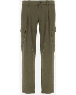 Herno Light Comfort Stretch Woven Cargo Trousers - Green