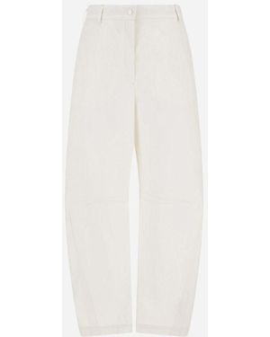 Herno Cotton Feel Trousers - White