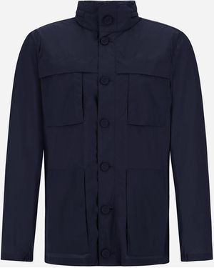 Herno Ultralight Crease Field Jacket - Blue