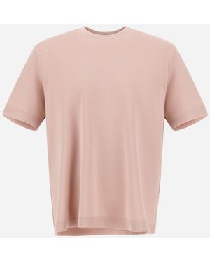 Herno Jersey Knit Effect T-Shirt - Pink