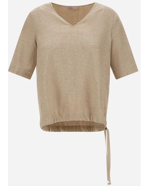 Herno Resort Melange Flannel T-Shirt - Natural