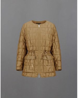Herno Laminar Quilted Ripstop Crew-Neck Jacket - Natural