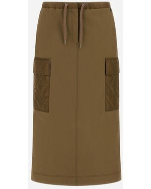 Herno Cotton Feel And Nylon Chamonix Skirt - Green