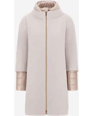 Herno Cappotto Cashmere Collo Capra Cashmere Hd - White