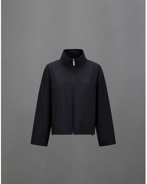 Herno Laminar Jacket With High Collar - Black