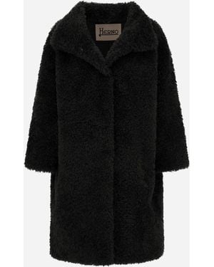 Herno Single-Breasted Coat - Black