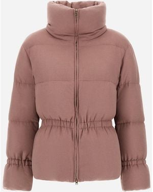 Herno Cashmere And Silk Jacket - Pink