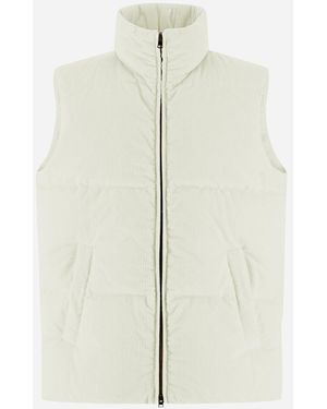 Herno Weste Aus Luxury Velvet - Weiß