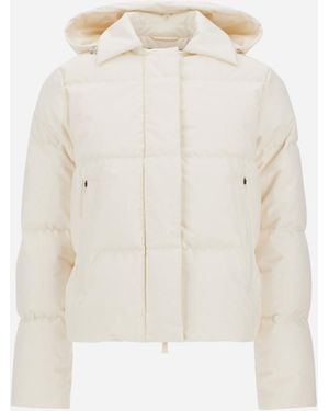 Herno Jacke Aus Flanell Mit Wasserabweisender Beschichtung - Weiß