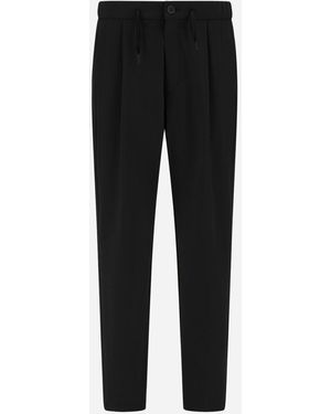 Herno Light Comfort Stretch Woven Trousers - Black