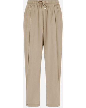 Herno Light Nylon Stretch Trousers - Natural
