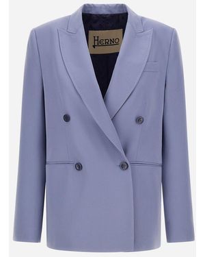 Herno Flawless Woven Blazer - Blue