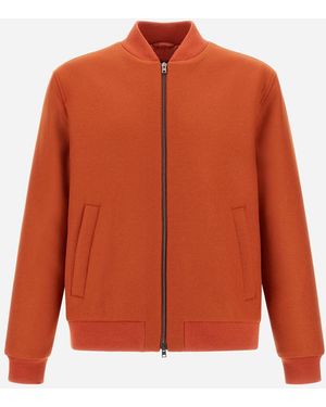 Herno Bomberjacke Aus Easy Wool - Orange