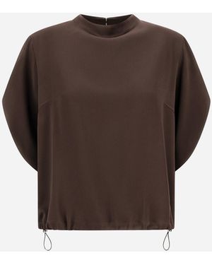 Herno Satin Resort Top - Brown