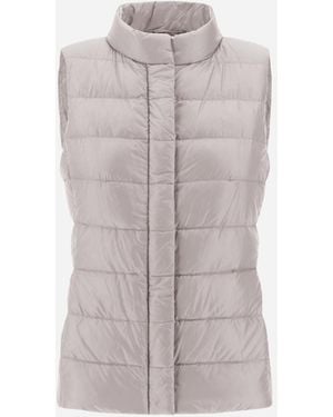 Herno Piumino Gilet Iconico Giulia Hd - Gray
