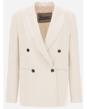 Herno Flawless Woven Blazer - Natural