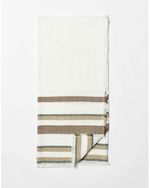 Herno Large Cotton And Linen Tablecloth - White