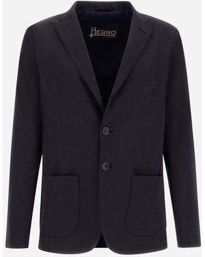 Herno Blazer Aus Seer-Crease - Blau