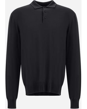 Herno Merino Wool Polo Shirt - Blue