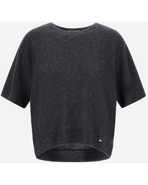 Herno Resort Light Cashmere Knit T-Shirt - Blue