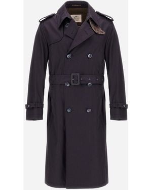 Herno TRENCH IN DELON E MONOGRAM - Blu