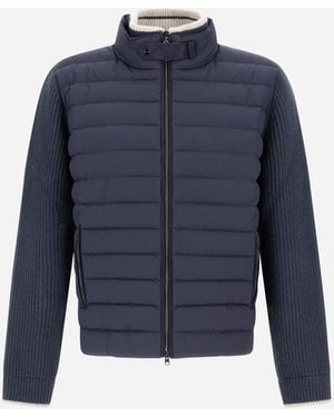 Herno Cob Carded Wool And Arendelle Jacket - Blue