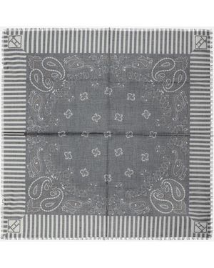 Herno Tuch Aus Paisley Print Cotton - Grau