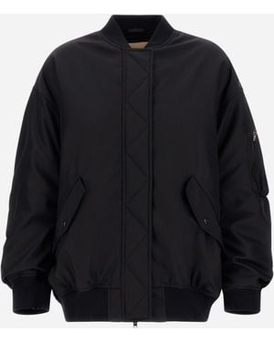 Herno Nylon Gabardine Bomber Jacket - Black