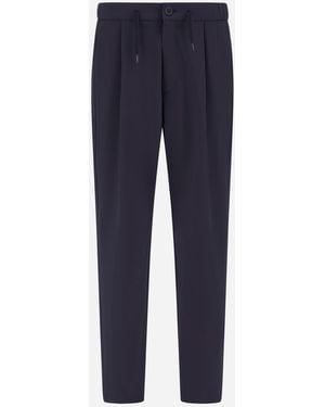 Herno Light Comfort Stretch Woven Trousers - Blue