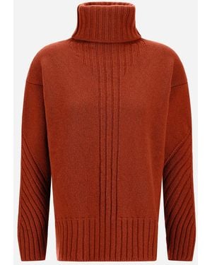 Herno Rollkragenpullover Aus 100 Wool - Rot