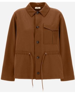 Herno 100% Cotton And Arendelle Interlock Shirt - Brown
