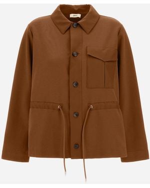 Herno 100% Cotton And Arendelle Interlock Shirt - Brown